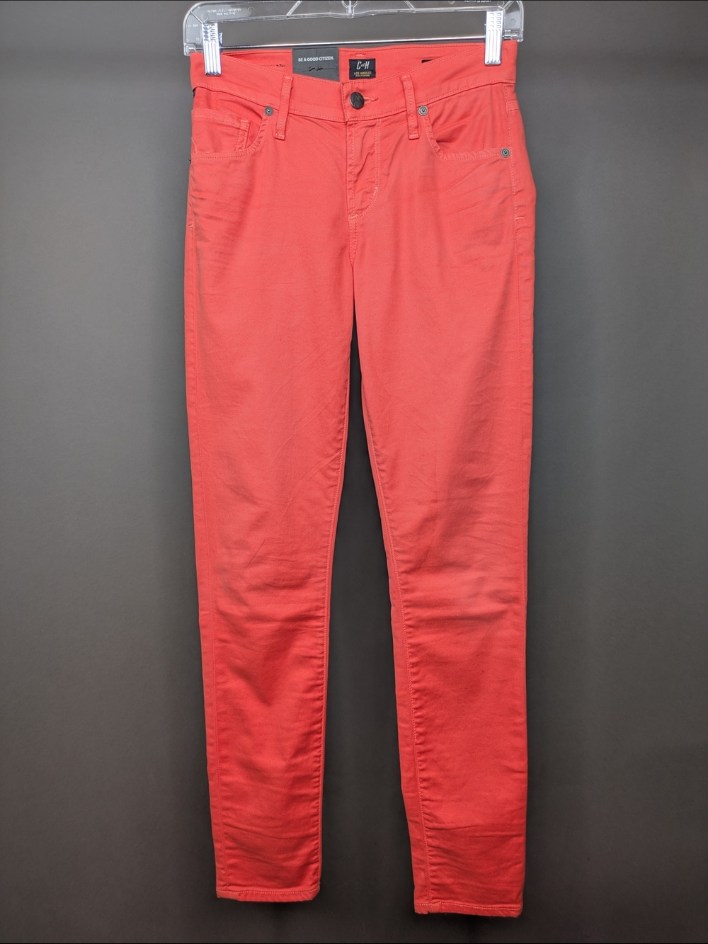 Citizens Of Humanity Coral-Red Skinny Jeans NWT